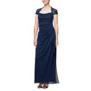 Alex Evenings Women's Empire Waist and Lace Dress